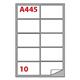 Etichette adesive - Markin - 9,91x5,7 cm - angoli arrotondati - 10 etichette/ff - conf. 1000
