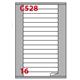 Etichette adesive - Markin - 14,5x1,7 cm - angoli arrotondati - 16 etichette/ff - conf. 1600

