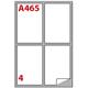 Etichette adesive - Markin - 9,91x13,9 cm - angoli arrotondati - 4 etichette/ff - conf. 400

