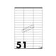 Etichette adesive con margine - Markin - 7x16,9 cm - 51 etichette/ff - conf. 5100
