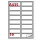 Etichette adesive - Markin - 9,91x3,4 cm - angoli arrotondati - 16 etichette/ff - conf. 1600
