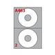 Etichette adesive per CD e DVD - Markin - Ø 11,75 cm - 2 etichette/ff - conf. 200
