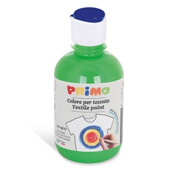 Colore per tessuto in bottiglia Primo con tappo dosatore 300 ml - 610 verde brillante - 411TX300610