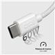 Cavo in tessuto SBS USB-A e USB-C - lunghezza 1,5 m - grigio TECABLETISSUEUSBCG