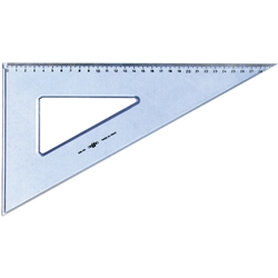 Squadra Uni Arda 60° 25 cm in plastica trasparente 28825SS- conf. 20