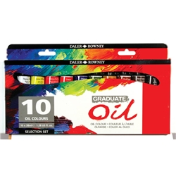 Colori a olio Daler Rowney Graduate Oil in tubetto 38 ml 10 colori assortiti D117900100- conf. 10