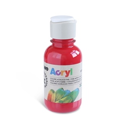 Colore acrilico Primo in bottiglia PET con tappo dosatore 125 ml - 310 rosso carminio - 402TA125310