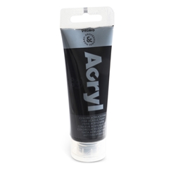 Colore acrilico Primo in tubetto in polietilene 75 ml - 800 nero 420TA75800