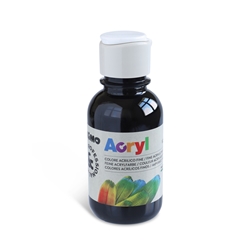 Colore acrilico Primo in bottiglia PET con tappo dosatore 125 ml - 800 nero - 402TA125800