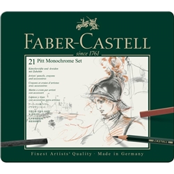 Set metallo Faber Castell Monochrome belle arti medium - conf. 21