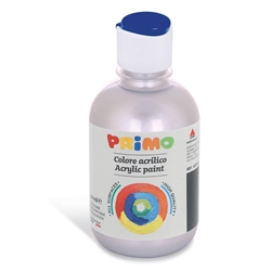 Colore acrilico Primo in bottiglia con tappo dosatore 300 ml - 910 argento 400TA300910