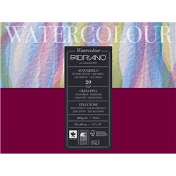 Blocco collato Fabriano Watercolour grana fine 20 fogli 36x48 cm - 200 g - 72613648