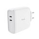 Alimentatore 2 porte USB-C 65W Trust Maxo - colore bianco - 25381