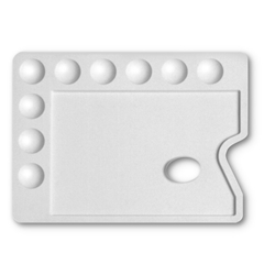 Tavolozza in plastica per pittura DOM rettangolare