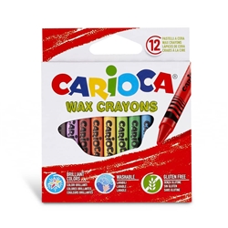 Pastelli a cera Carioca Wax Crayons punta 8 mm