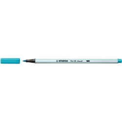 Pennarello Stabilo Pen 68 brush - punta a pennello - M 1 mm azzurro chiaro - 568/31- conf. 10