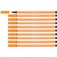Pennarelli Stabilo Pen 68 tratto 1 mm arancio 68/54- conf. 10