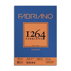 Image of Blocco di carta collato Fabriano 1264 Marker 70 g A3031