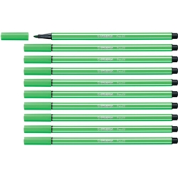 Pennarelli Stabilo Pen 68 tratto 1 mm verde foglia 68/43- conf. 10