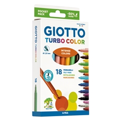 Pennarelli Giotto Turbo Color in fibra punta fine 2,8 mm - conf. 90