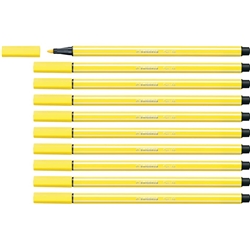 Pennarelli Stabilo Pen 68 tratto 1 mm giallo limone 68/24- conf. 10