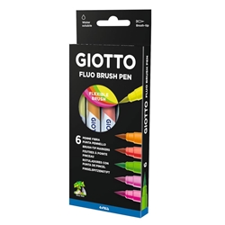 Pennarelli acquerellabili con punta a pennello Giotto Turbo Soft Brush - conf. 6