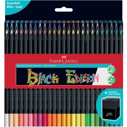 Matite colorate Faber-Castell Black Edition - colori assortiti - astuccio in cartone - conf. 50