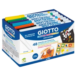 Pennarelli Giotto Decor Materials in school pack da 48 colori assortiti F524600- conf. 48