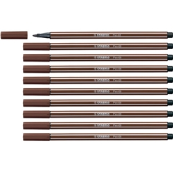 Pennarelli Stabilo Pen 68 tratto 1 mm bruno 68/45- conf. 10