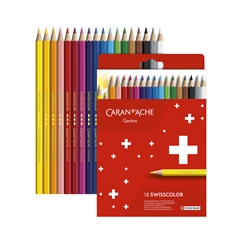 Matite colorate permanenti Carand'Ache Swisscolor - conf. 18