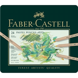 Astuccio in metallo matite Faber- Castell Pitt Pastel - colori assortiti - conf. 24