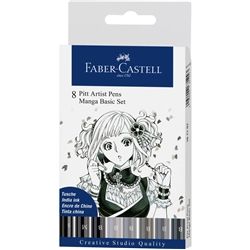 Penna inchiostro pigmentato Faber Castell Pitt Artist - conf. 8