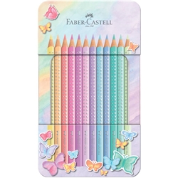 Matite colorate Faber-Castell Sparkle - colori pastel assortiti - conf. 12