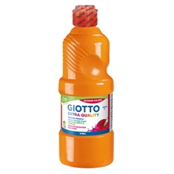 Tempera pronta Giotto Extra Quality in flacone 500 ml arancione - F53280500