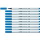 Pennarello Stabilo Pen 68 brush - punta a pennello - M 1 mm blu scuro 568/41- conf. 10