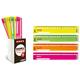 Righelli con puntatore per compasso Arda in barattolo da 24 colori fluo R17FLBAR- conf. 24