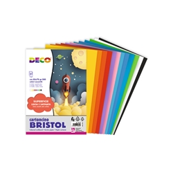Cartoncino colorato Deco Bristol colori assortiti 200 gr 50x70 cm - 21 fogli - 705/21- conf. 21