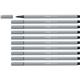 Pennarelli Stabilo Pen 68 tratto 1 mm grigio freddo medio 68/95- conf. 10