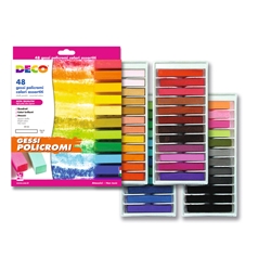 Gessi policromi quadrati Deco Gessopastello - colori assortiti - conf. 48