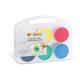 Tempera a dita per tessuti Primo 100 g - valigetta 6 colori primari in vasetti in polipropilene - 228TXD100SP- conf. 6