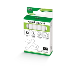 Gessi tondi non polverosi Lebez Ø 9 mm colore bianco - 20 - conf. 20