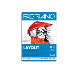 Blocco belle arti Fabriano Layout 75 g - 70 fogli A4 - 19100505