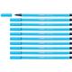 Pennarelli Stabilo Pen 68 tratto 1 mm blu neon 68/031- conf. 10
