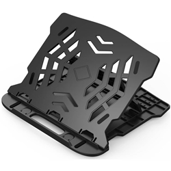 Q-Connect Supporto Laptop Con Base Rotante Nero 25,5X1,8X28 Cm KF14470-image