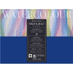 Blocco collato Fabriano Watercolour grana fine 20 fogli 30x40 cm - 300 g - 73613040