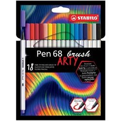 Pennarello Stabilo Arty Line Pen 68 brush punta a pennello - conf. 18