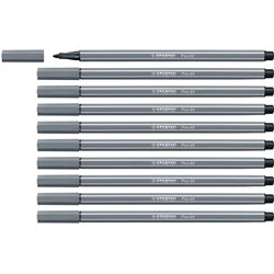 Pennarelli Stabilo Pen 68 tratto 1 mm grigio scuro 68/96- conf. 10