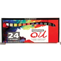 Colori a olio Daler Rowney Graduate Oil in tubetto 22 ml 24 colori assortiti D117522024- conf. 24