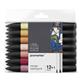 Pennarelli doppia punta Winsor&Newton 12 colori assortiti manga steampunk - 0290143- conf. 12