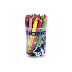 Matite colorate Giotto Mega in barattolo - conf. 24